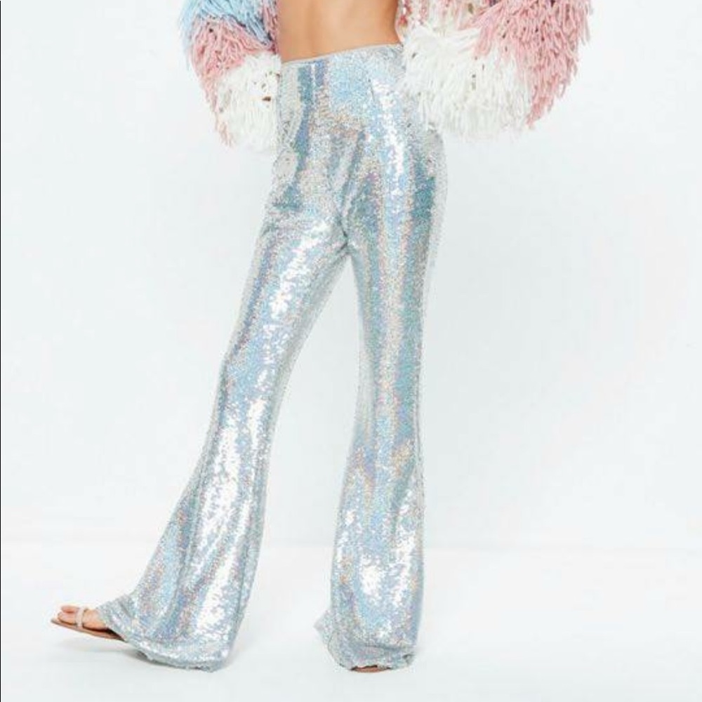 Missguided Sequin Flare Pants